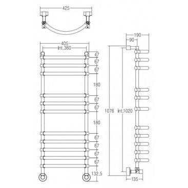 Полотенцесушитель Margaroli Curved 434-11