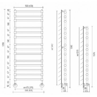 Полотенцесушитель Margaroli Sole 464-11 с полкой