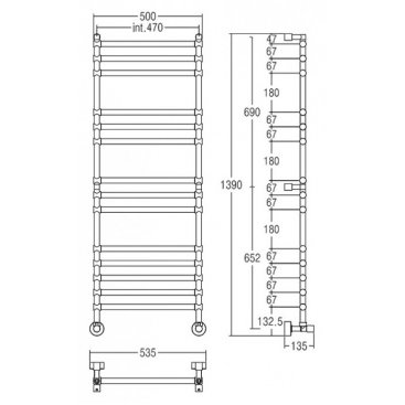 Полотенцесушитель Margaroli Sole 464-14/L