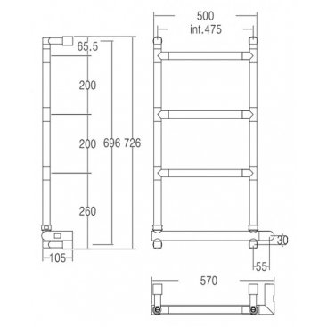 Полотенцесушитель Margaroli Sereno 470-582-4 BOX