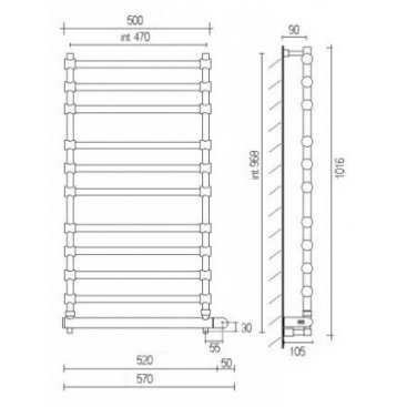 Полотенцесушитель Margaroli Sole 370-564-11 BOX