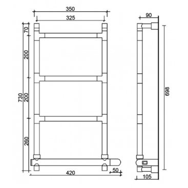 Полотенцесушитель Margaroli Sereno 582-4 BOX