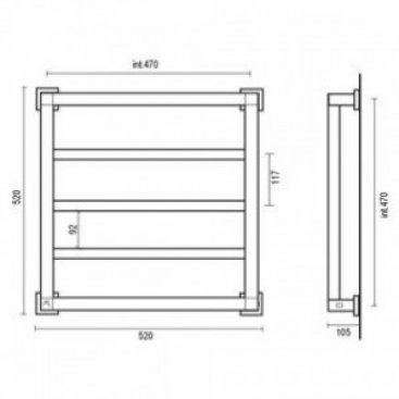 Полотенцесушитель Margaroli Panorama 810/3 BOX