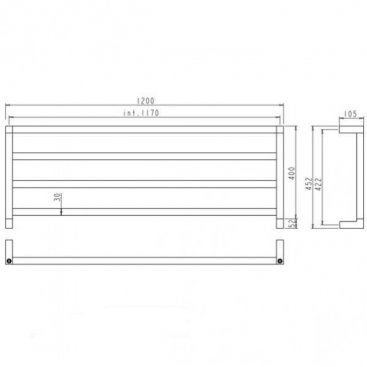 Полотенцесушитель Margaroli Panorama 830/4 BOX