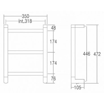 Полотенцесушитель Margaroli Sole 540/S