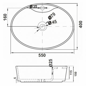 Раковина Melana MLN-320301-805 белая