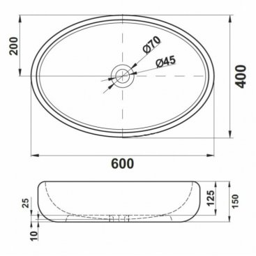 Раковина Melana MLN-320315-805 белая