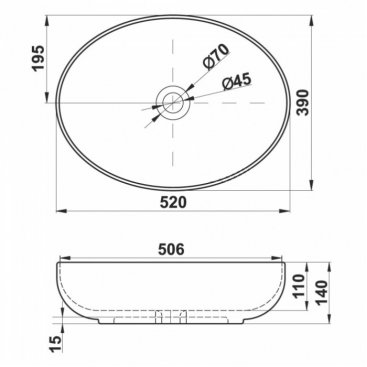 Раковина Melana MLN-320316-805 белая