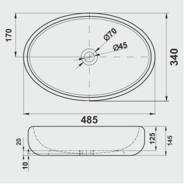 Раковина Melana MLN-320317-805 белая