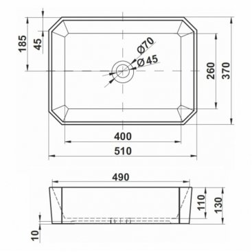 Раковина Melana MLN-320318-805 белая