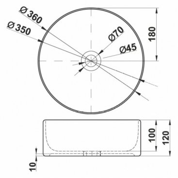 Раковина Melana MLN-320339-805 белая