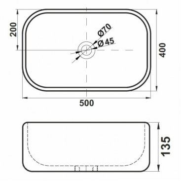 Раковина Melana MLN-320353MGS-805 золото матовое