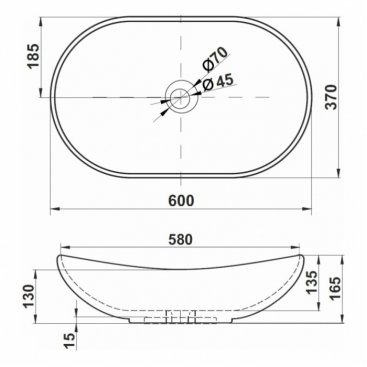 Раковина Melana MLN-320354-805 белая