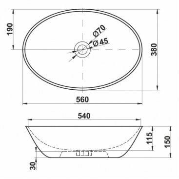 Раковина Melana MLN-320361-805 белая