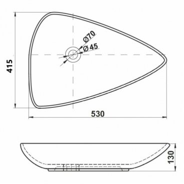 Раковина Melana MLN-320366-805 белая