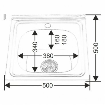 Мойка кухонная Melana 5050 (098D t) хром декор