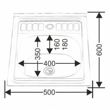 Мойка кухонная Melana MLN 5060 (162) хром декор