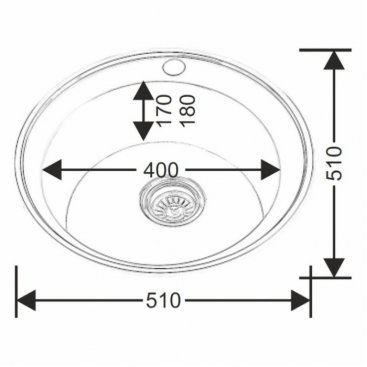 Мойка кухонная Melana 510 (101D t) хром декор