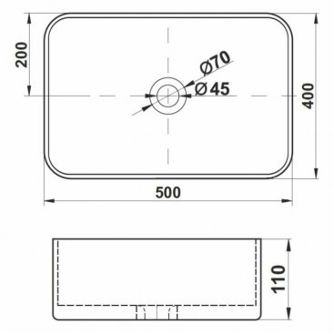 Раковина Melana MLN-7050K-805 белая