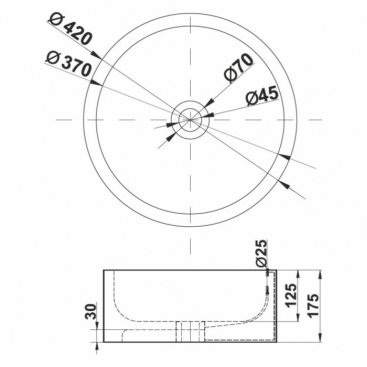 Раковина Melana MLN-7076-805 белая