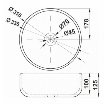 Раковина Melana MLN-7078DMB-805 черная матовая