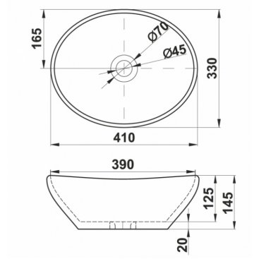 Раковина Melana MLN-7138MB-805 черная матовая