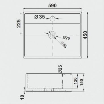 Раковина Melana MLN-7295-805 белая