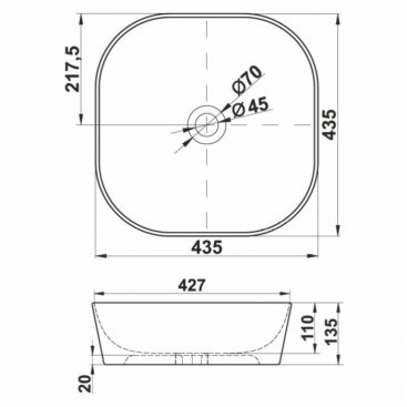 Раковина Melana MLN-78107-805 (А420) белая