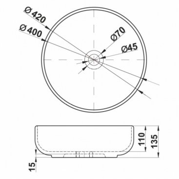 Раковина Melana MLN-78115-805 белая