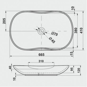 Раковина Melana MLN-78124-805 белая