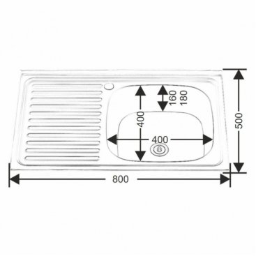 Мойка кухонная Melana 8050 R (014 t R) хром полированный