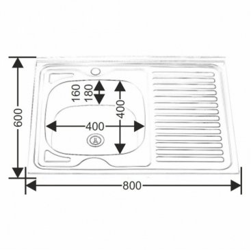 Мойка кухонная Melana 8060 L (016 t L) хром полированный