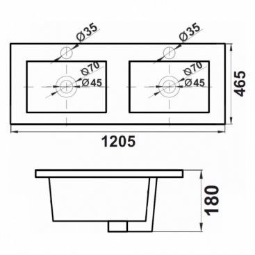 Раковина Melana MLN-9120ED-805 белая