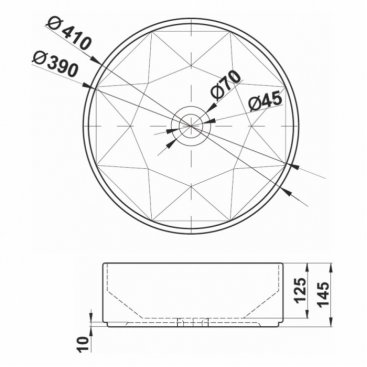 Раковина Melana MLN-A460-803 белая