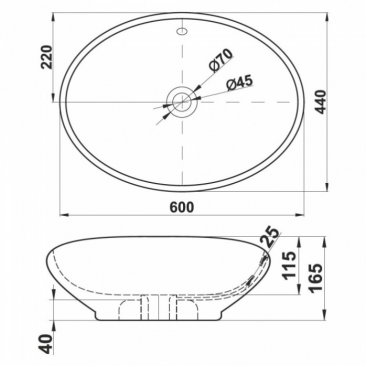 Раковина Melana MLN-A499-805 белая