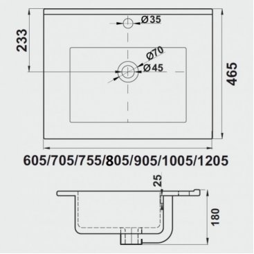 Раковина Melana MLN-E80 (9080E-805) белая