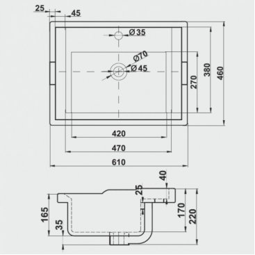 Раковина Melana MLN-F60-805 белая