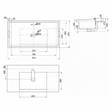 Раковина Melana MLN-F90-805 белая