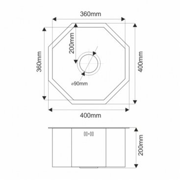 Мойка кухонная Melana Profline D400BR бронза матовая