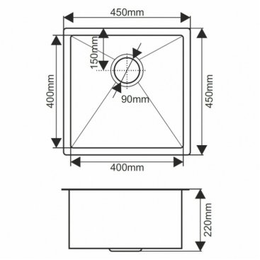 Мойка кухонная Melana Profline D4545HG золото матовое