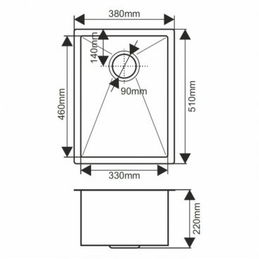 Мойка кухонная Melana Profline D5138HG золото матовое