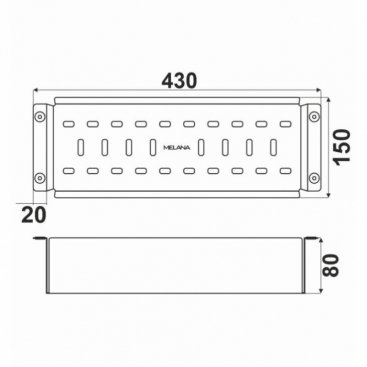 Коландер для кухонной мойки Melana ProfLine SS304 400 мм (MLN-H0002B)