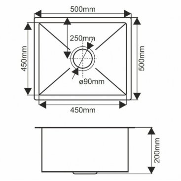 Мойка кухонная Melana Profline MLN-R5050W сатин