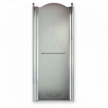 Дверь в нишу Migliore Diadema SX 80 см прозрачное стекло с декором