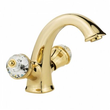 Смеситель для раковины Migliore Korona Crystal 27330 золото