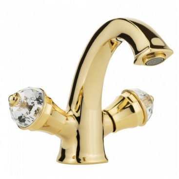 Смеситель для раковины Migliore Korona Crystal 27330 золото