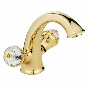 Смеситель для раковины Migliore Korona Crystal 27330 золото