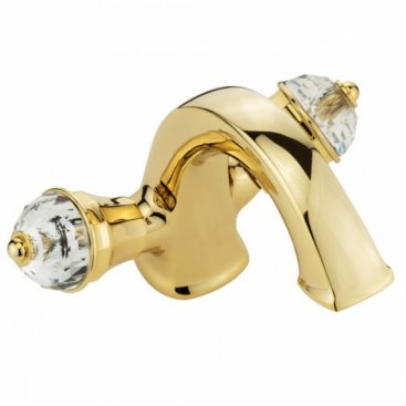 Смеситель для раковины Migliore Korona Crystal 27330 золото