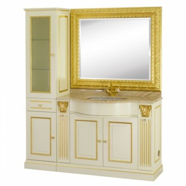 Комплект мебели для ванной Migliore Ravenna 161 см Avorio левосторонний