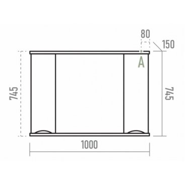 Зеркало со шкафчиками Misty Атлантик 100 белое